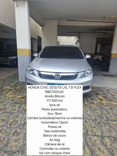 Honda Civic Sed. Lxl/ LXL SE 1.8 Flex 16V Aut. 2013
