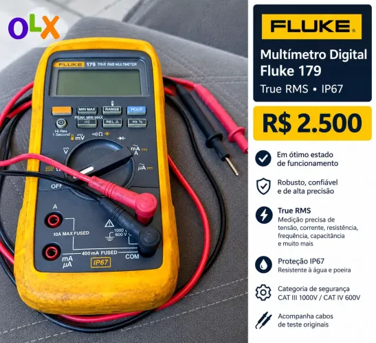 Vendo Multímetro digital Fluke 179 true RMS - IP67