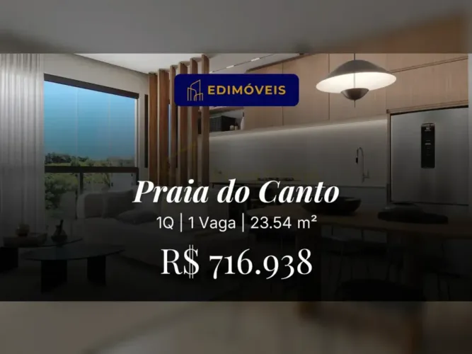 Praia do Canto: Studio 1 quarto em condomínio moderno e tecnológico