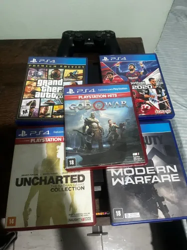 PS4 1TB,1 CONTROLE+5JOGOS