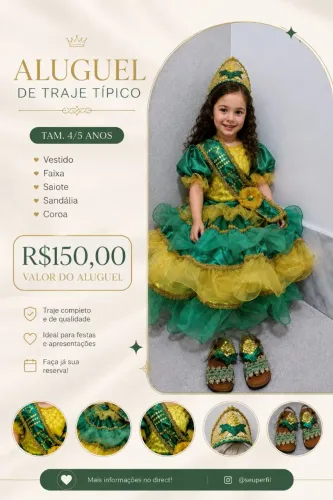 VESTIDO JUNINO RAINHA DO MILHO