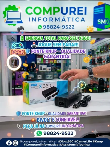 Fonte para vídeo game Xbox 360