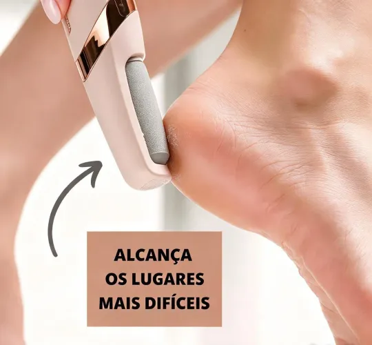 Lixador de Pé Elétrico - Esfoliador Tira Calos Pedicure Portátil
