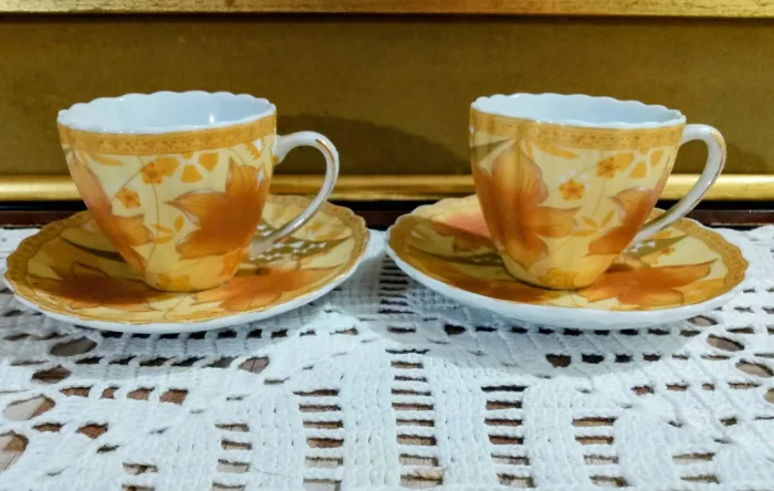 Duas Xícaras de Café Porcelana DM Brasil - Perfeitas
