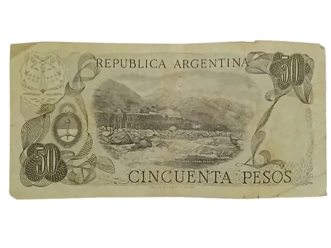 Cédula Antiga Argentina - 50 Pesos | Coleção