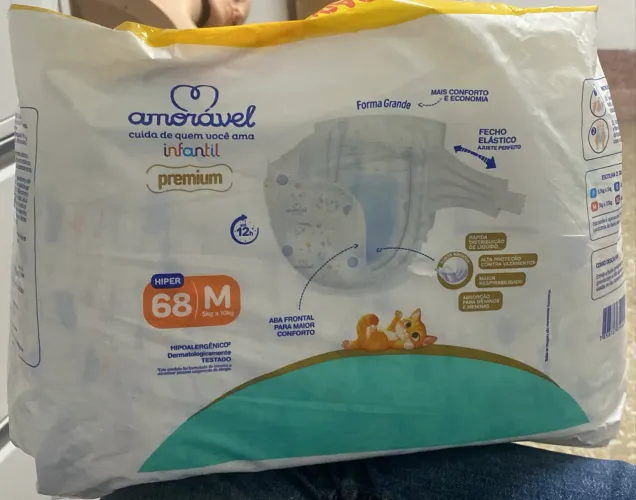 2 pacotes de fralda tamanho M lacrada! 100,00