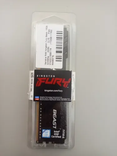 Memória RAM Kingston Fury Beast 16GB 3200MHz, DDR4, CL16