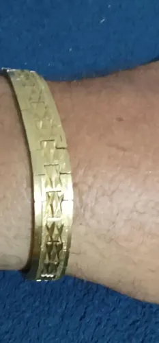 Pulseira em Aço Inox folheada a Ouro