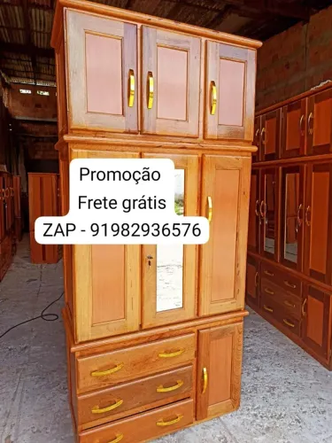 Guarda roupa - solteiro com maleiro completo com espelho!