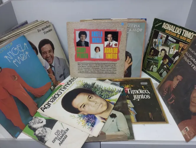Discos de vinil Aguinaldo Timóteo e Angela Maria!