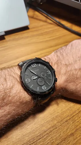 Relogio Fossil JR 1354 50mm Pulseira Couro