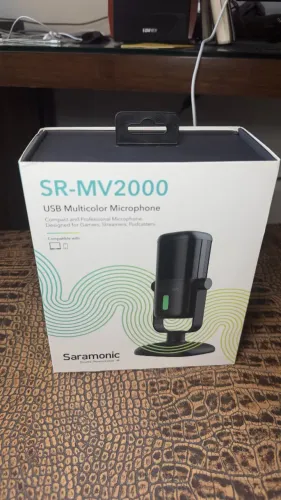 Microfone Profissional Saramonic SR-MV2000 USB - Completo na Caixa (Estado Impecável)