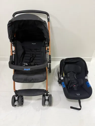 Carrinho de Bebê Burigotto Rio K + Bebê Conforto Touring X