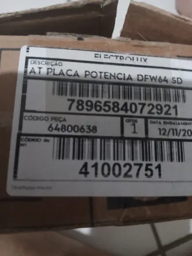 Placa da potência da geladeira Electrolux dfi80. Nova!