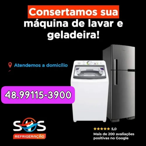 SOS Refrigeração conserto geladeira e máquina de lavar roupas