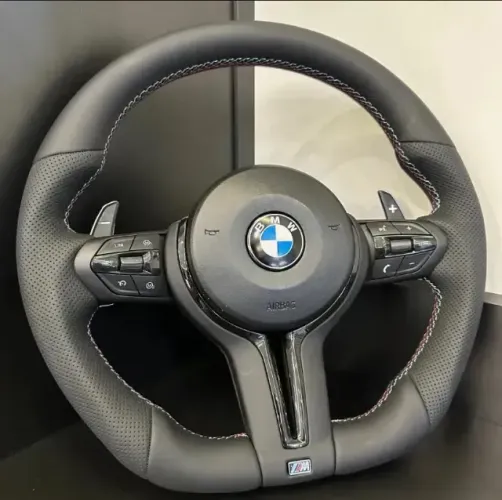 Volante Esportivo Bmw M Sport F30 Serie 1 2 3 Couro + Airbag