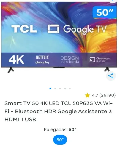 Vendo smartv "50 4k LD