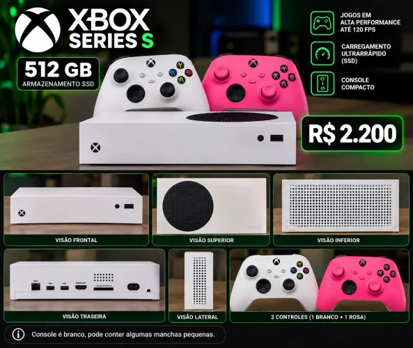 XBOX SERIES S 512 GB + 2 CONTROLES