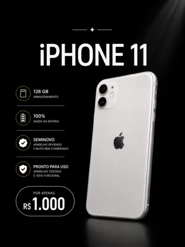 iPhone 11 128g 100% bateria