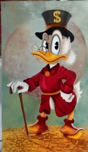 Tio Patinhas - óleo sobre tela - 60x100