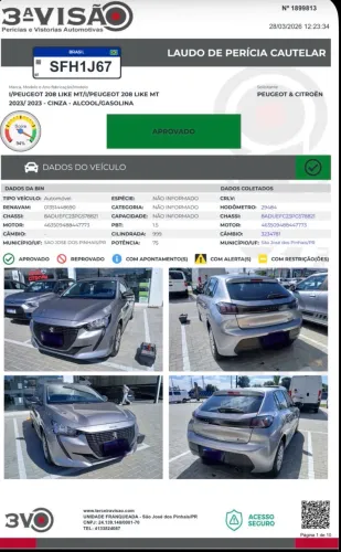Peugeot 208 Like 1.0 Flex 6V 5P Mec. 2023