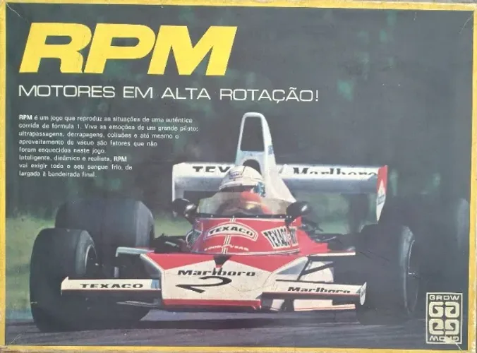 Jogo RPM Grow (Anos 80) - Relíquia / Vintage - Com 7 Carrinhos!