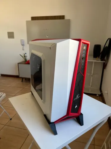 Gabinete Corsair Spec Alpha Branco/Vermelho - 3 Fans Corsair Originais - Raro