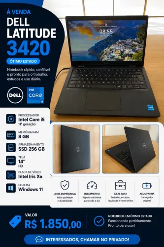 Notebook Dell Latitude 3420 8GB RAM