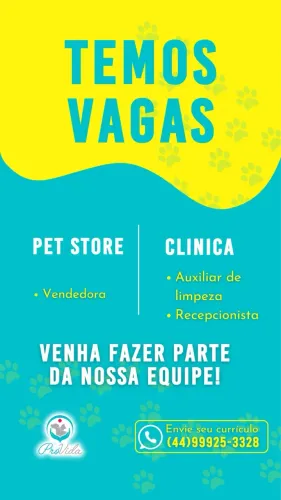 Vaga para vendedora