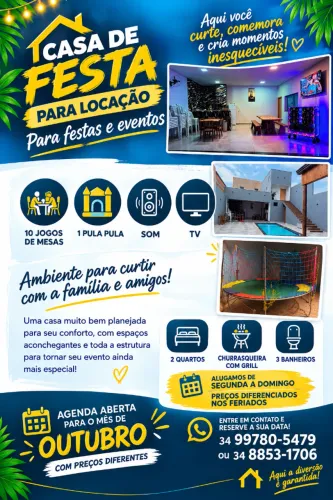 Casa de festa para locação