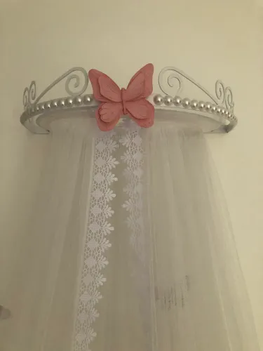 Dossel de borboleta com mosqueteiro para berço de bb