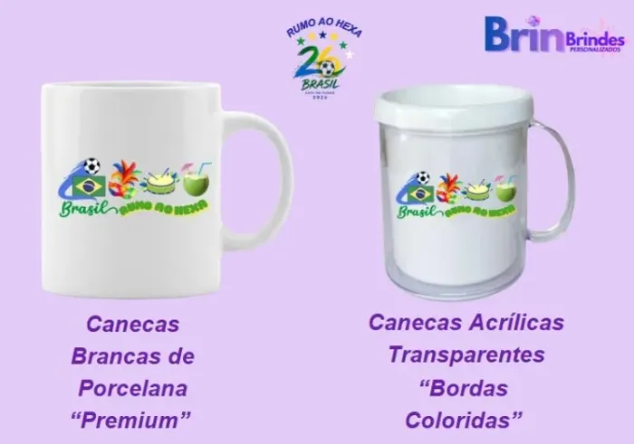 CANECAS PERSONALIZADAS DE PORCELANA OU PLÁSTICA ACRÍLICA TEMAS VARIADOS