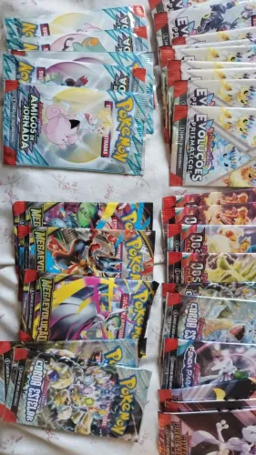 50 Packs Cartas Pokemon - Original - Copag - Sortidos de Diversas coleções