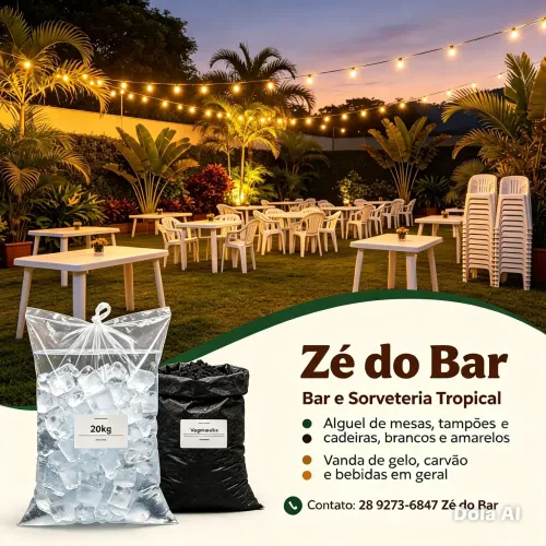 Zé do bar - locação de mesas cadeiras e tampões