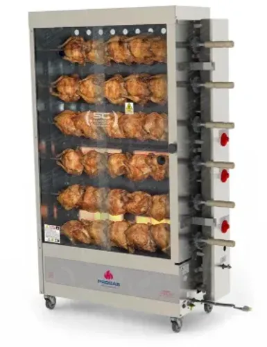 ALN. ASSADEIRA DE FRANGO PROFISSIONAL PROGÁS 70KG - 6 ESPETOS
