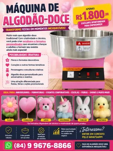 MAQUINA DE ALGODAO DOCE ARTISTICO