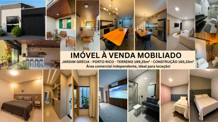 CASA MOBILIADA + COMÉRCIO NA FRENTE