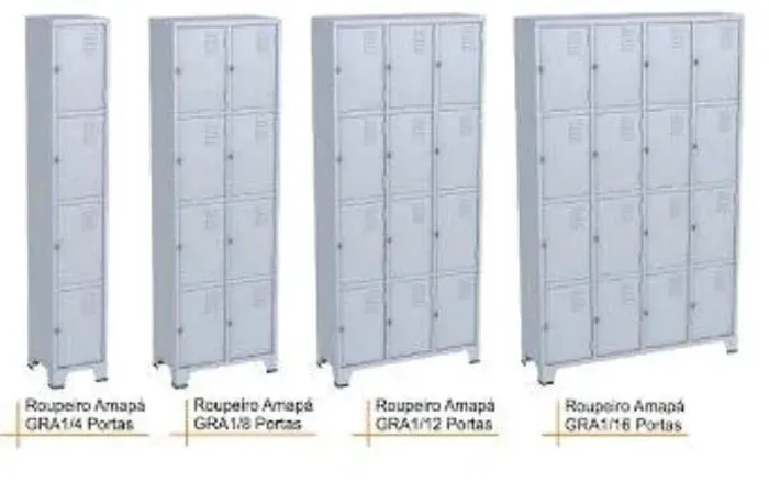 Roupeiro guardavolume com 4, 8, 12, 16 portas