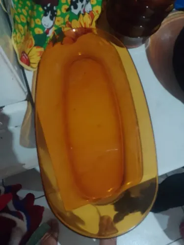 Travessa Duralex Âmbar Anos 90 Vintage (Usado)