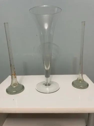 Kit Vasos De Vidro Decorativos Para Mesa E Sala - 3 Peças
