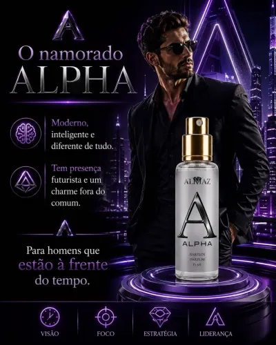 Perfume Masculino Alpha Da Almaz 15ml Alta Fixação Luxo Top