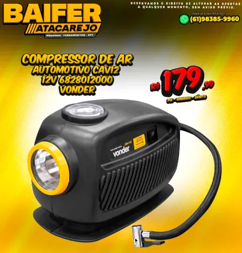 Compressor de Ar Automotivo CAV12 12V Vonder