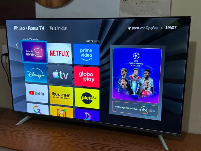 Smart tv 43 4k Philco tela infinita Android todos apps sistema inteligente e jogos