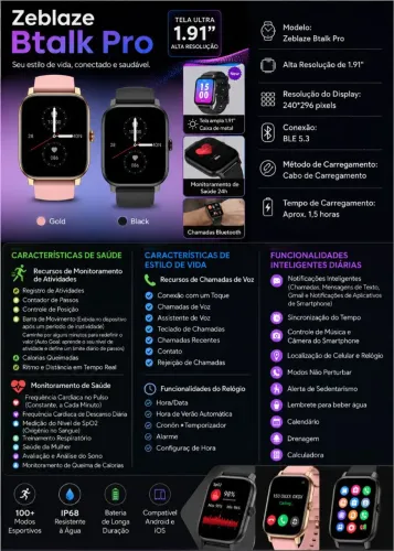 Smartwatch Zeblaze Btalk Pro