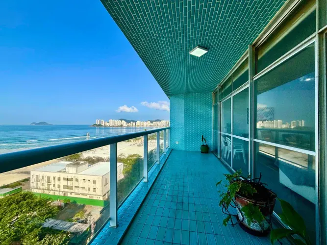 Apartamento para Locação Frente Mar para Anual na Pitangueiras no Guarujá | QVista Intelig
