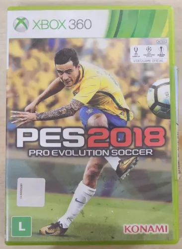 PES 2018 XBOX 360 mídia física e original seminovo raridade relíquia tesouro