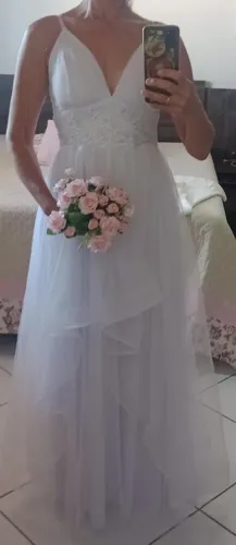 Vestido longo branco 