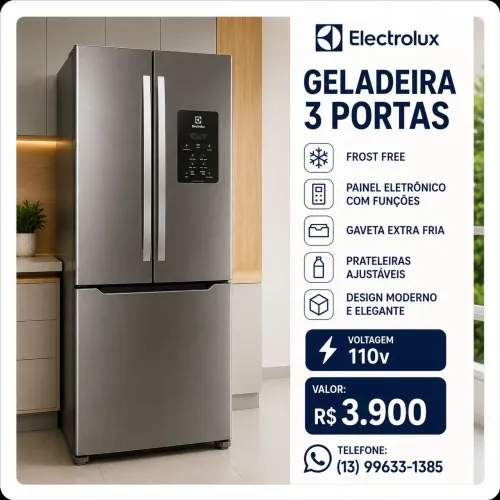 Geladeira Eletrolux 3 Portas 110v