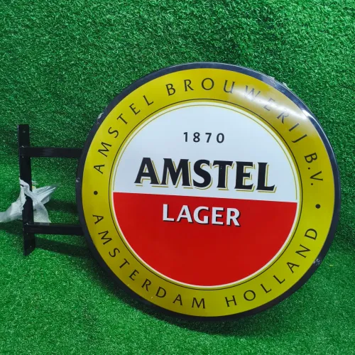 Placa decoração Amstel dupla face 