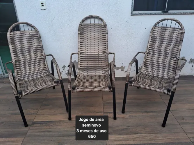 Jogo de cadeiras para área externa
